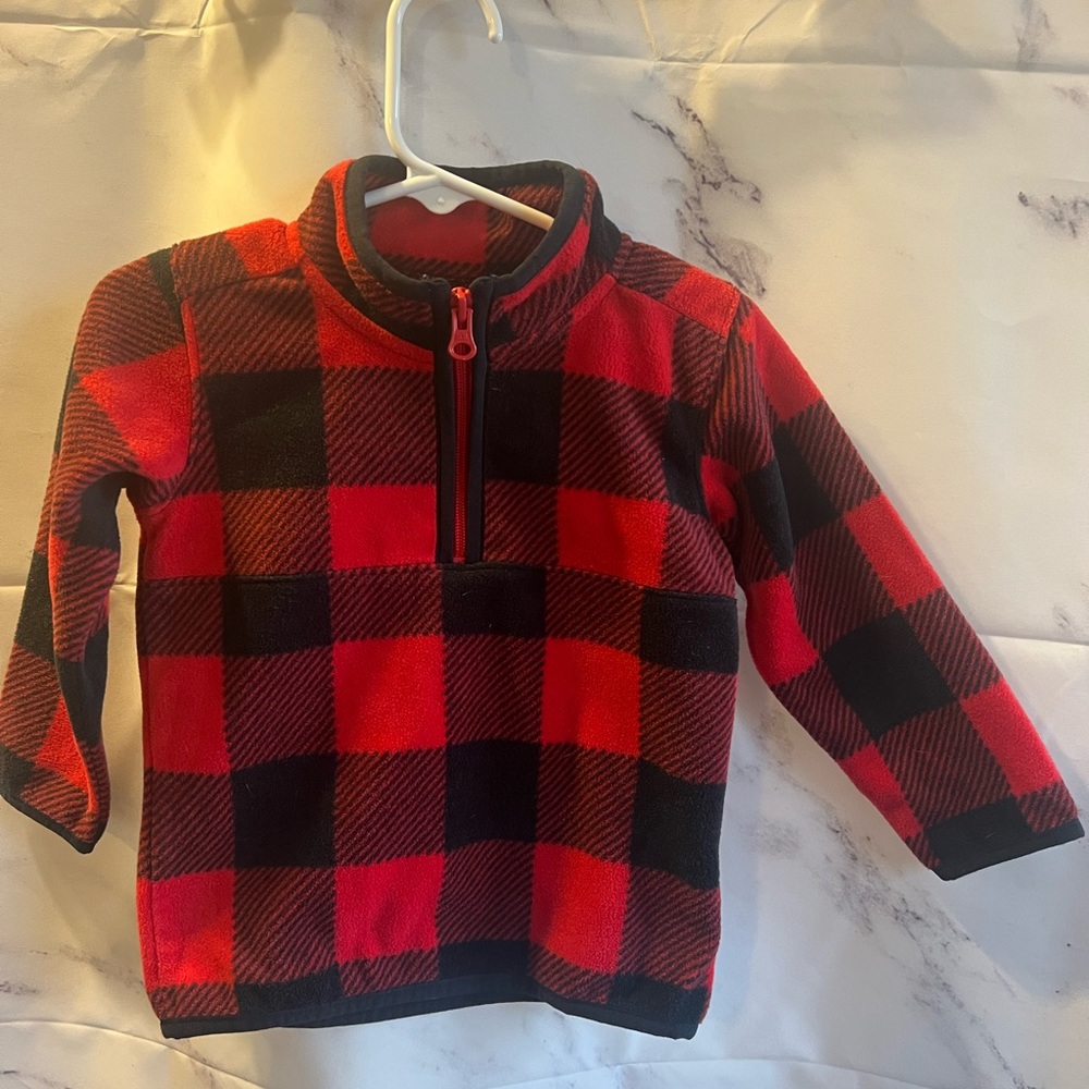 18m fleece plaid jacket